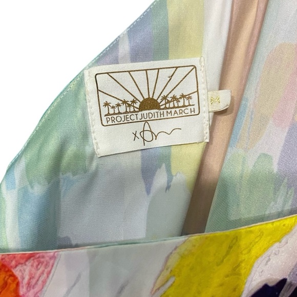 Project Judith March One Shoulder Colorful Maxi Dress Medium - Picture 4 of 8